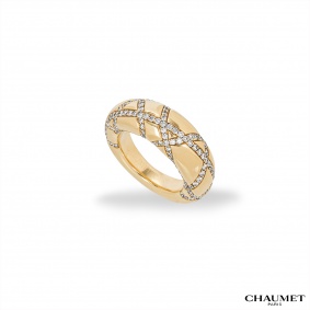 Chaumet Yellow Gold Diamond Dress Ring 1.27ct
